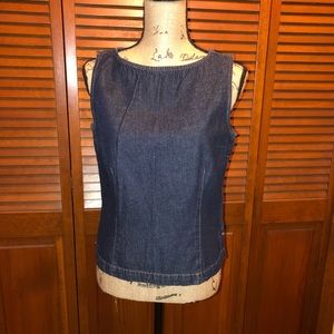 Denim Sleeveless Shirt